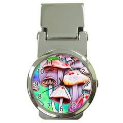 Tiny Mushrooms In A Forest Money Clip Watches