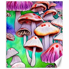 Tiny Mushrooms In A Forest Canvas 20  X 24  by GardenOfOphir