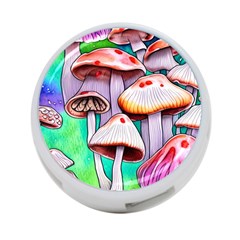 Tiny Mushrooms In A Forest 4-port Usb Hub (one Side) by GardenOfOphir