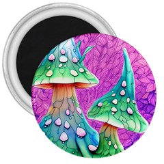 Garden Mushroom Foraging 3  Magnets by GardenOfOphir