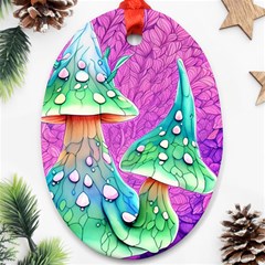 Garden Mushroom Foraging Ornament (oval) by GardenOfOphir