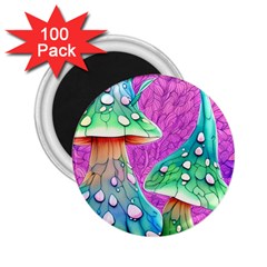 Garden Mushroom Foraging 2 25  Magnets (100 Pack)  by GardenOfOphir