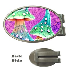 Garden Mushroom Foraging Money Clips (oval)  by GardenOfOphir