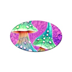 Garden Mushroom Foraging Sticker (oval) by GardenOfOphir