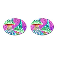 Garden Mushroom Foraging Cufflinks (oval) by GardenOfOphir