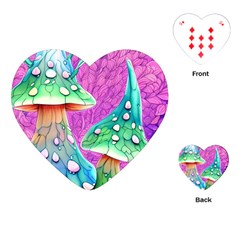 Garden Mushroom Foraging Playing Cards Single Design (heart) by GardenOfOphir