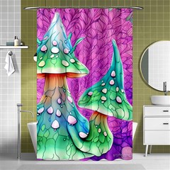 Garden Mushroom Foraging Shower Curtain 48  X 72  (small)  by GardenOfOphir