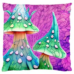 Garden Mushroom Foraging Standard Premium Plush Fleece Cushion Case (one Side) by GardenOfOphir