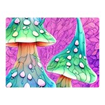 Garden Mushroom Foraging Premium Plush Fleece Blanket (Mini) 35 x27  Blanket Front