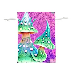 Garden Mushroom Foraging Lightweight Drawstring Pouch (l) by GardenOfOphir