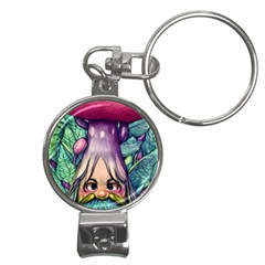 Mushroom Hunting In The Forest Nail Clippers Key Chain