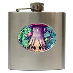 Mushroom Hunting In The Forest Hip Flask (6 Oz) by GardenOfOphir