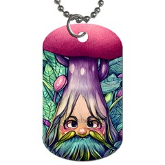 Mushroom Hunting In The Forest Dog Tag (two Sides)