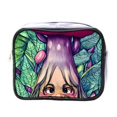 Mushroom Hunting In The Forest Mini Toiletries Bag (one Side) by GardenOfOphir