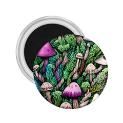 Mushrooms In The Woods 2 25  Magnets by GardenOfOphir