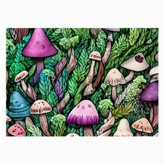 Mushrooms In The Woods Large Glasses Cloth by GardenOfOphir