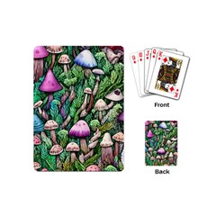 Mushrooms In The Woods Playing Cards Single Design (mini) by GardenOfOphir