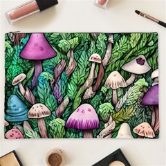 Mushrooms In The Woods Cosmetic Bag (xxl) by GardenOfOphir