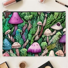 Mushrooms In The Woods Cosmetic Bag (xxxl) by GardenOfOphir