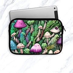 Mushrooms In The Woods Apple Ipad Mini Zipper Cases by GardenOfOphir