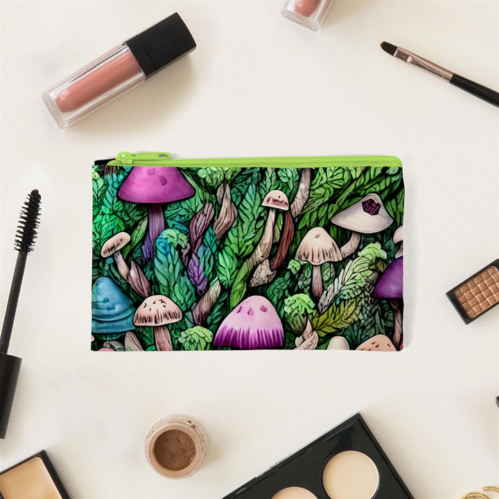 Mushrooms In The Woods Cosmetic Bag (XS)