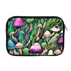 Mushrooms In The Woods Apple Macbook Pro 17  Zipper Case by GardenOfOphir