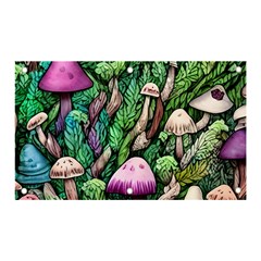 Mushrooms In The Woods Banner And Sign 5  X 3  by GardenOfOphir