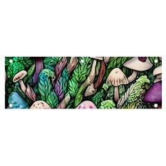 Mushrooms In The Woods Banner And Sign 6  X 2  by GardenOfOphir