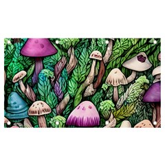 Mushrooms In The Woods Banner And Sign 7  X 4  by GardenOfOphir