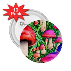 Mushroom 2 25  Buttons (10 Pack)  by GardenOfOphir