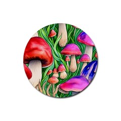 Mushroom Rubber Coaster (round) by GardenOfOphir