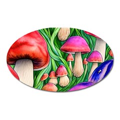 Mushroom Oval Magnet by GardenOfOphir