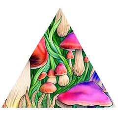 Mushroom Wooden Puzzle Triangle by GardenOfOphir