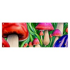 Mushroom Banner And Sign 8  X 3  by GardenOfOphir