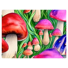 Mushroom Premium Plush Fleece Blanket (extra Small) by GardenOfOphir