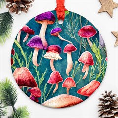 Forest Mushroom Ornament (round) by GardenOfOphir