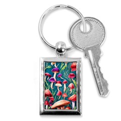 Forest Mushroom Key Chain (rectangle) by GardenOfOphir