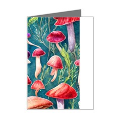 Forest Mushroom Mini Greeting Card by GardenOfOphir