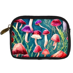 Forest Mushroom Digital Camera Leather Case by GardenOfOphir