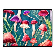 Forest Mushroom One Side Fleece Blanket (small) by GardenOfOphir