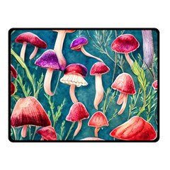 Forest Mushroom Fleece Blanket (small)