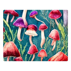 Forest Mushroom Premium Plush Fleece Blanket (large) by GardenOfOphir