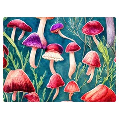 Forest Mushroom One Side Premium Plush Fleece Blanket (extra Small) by GardenOfOphir