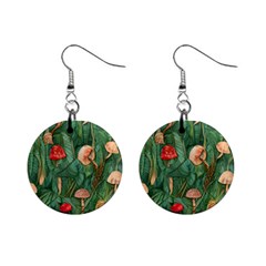 Fairycore Mushroom Mini Button Earrings