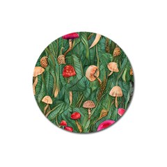 Fairycore Mushroom Magnet 3  (round) by GardenOfOphir