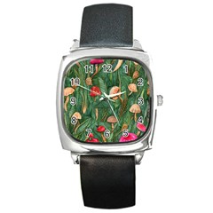 Fairycore Mushroom Square Metal Watch