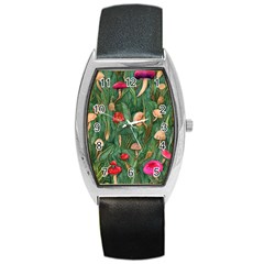 Fairycore Mushroom Barrel Style Metal Watch