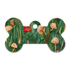 Fairycore Mushroom Dog Tag Bone (One Side)