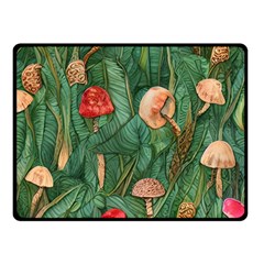 Fairycore Mushroom One Side Fleece Blanket (small) by GardenOfOphir