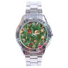 Fairycore Mushroom Stainless Steel Analogue Watch